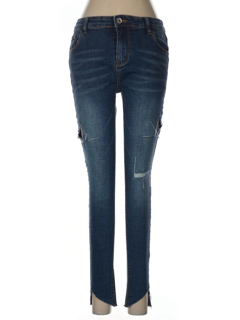 POL NWT Dark Wash 100% Cotton Skinny Distressed Jeans